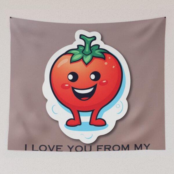 Item preview, Love you from my head tomatoes designed and sold by BAMM-Designs.