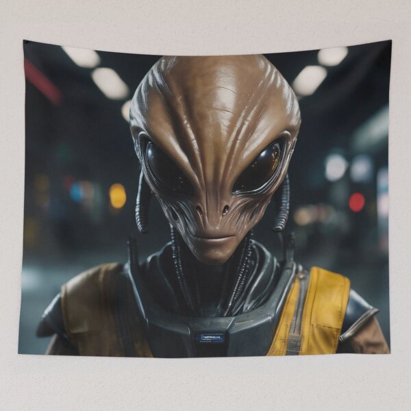 Aperçu de l'œuvre Alien spatial reptilien créée et vendue par Bunmigraphics .
