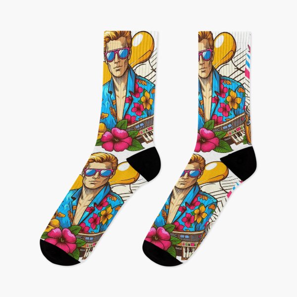 Item preview, Retro 80s Sunset Hawaiian Hibiscus Drums Tropical Sunglasses Dog Graphic designed and sold by CoffeeIsATrip.