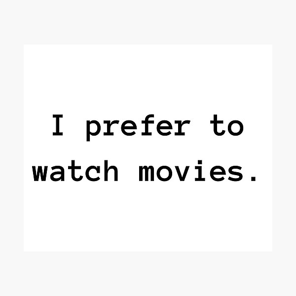 Item preview, Movie Preference designed and sold by WWandhorrifying.