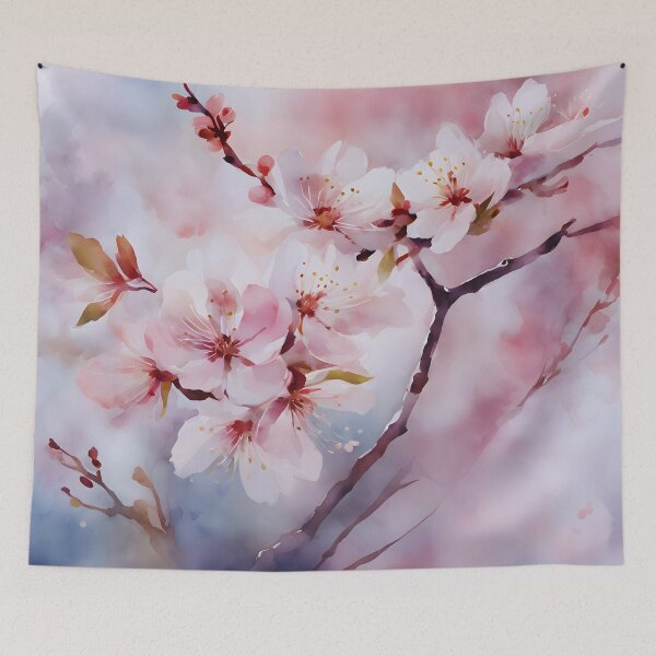 Item preview, Watercolor Cherry Blossom Waltz designed and sold by colorvisionart.