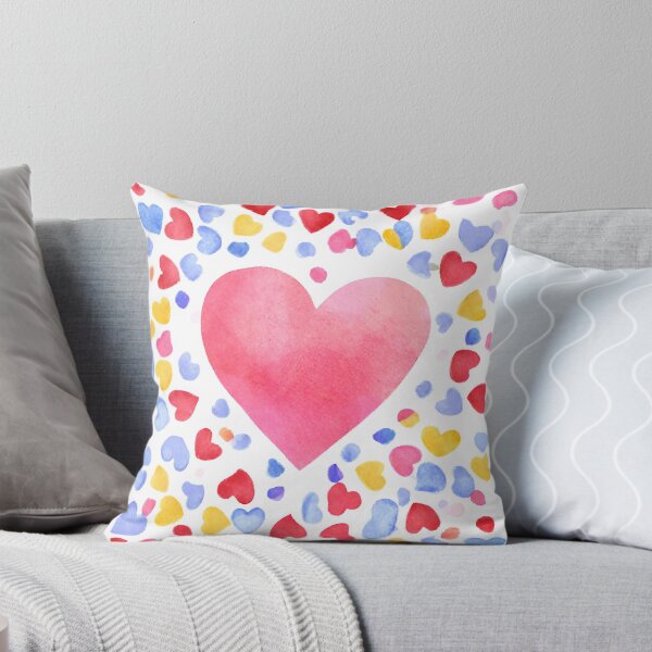 Item preview, Big Valentines Love Heart Confetti Amor Watercolour  designed and sold by Kayley  |  QuintaDaColherArtes.