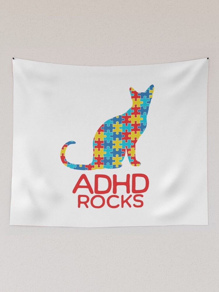 Thumbnail 2 of 3, Tapestry, ADHD Rocks designed and sold by CyberYogi.