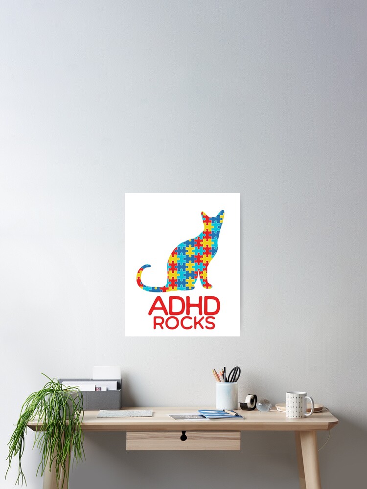 Thumbnail 2 of 3, Poster, ADHD Rocks designed and sold by CyberYogi.