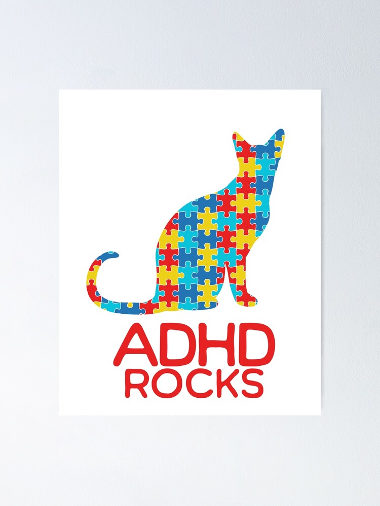 Thumbnail 1 of 3, Poster, ADHD Rocks designed and sold by CyberYogi.