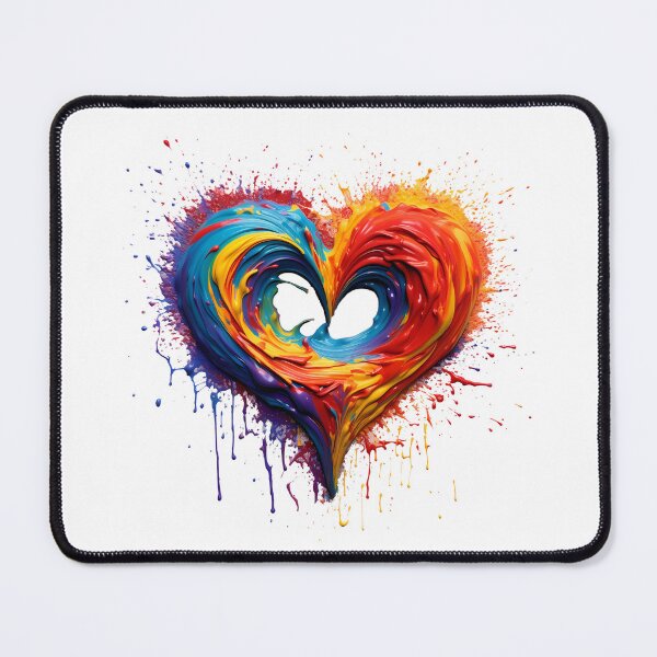 Item preview, Rainbow splatter heart designed and sold by ganznice.