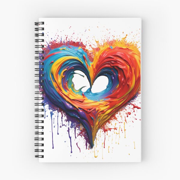 Item preview, Rainbow splatter heart designed and sold by ganznice.