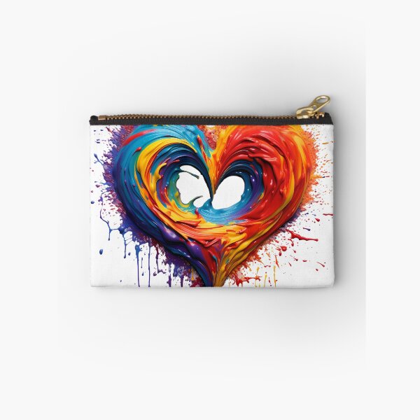 Item preview, Rainbow splatter heart designed and sold by ganznice.