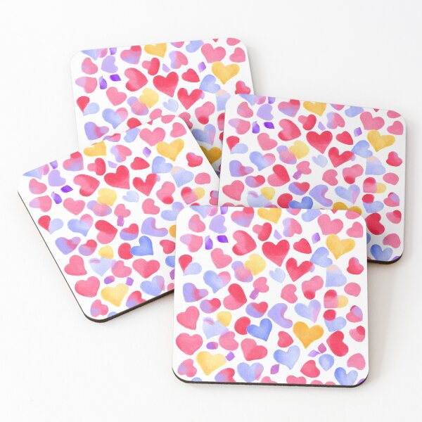 Item preview, Mini Valentines Love Heart Confetti Amor Watercolour  designed and sold by Kayley  |  QuintaDaColherArtes.