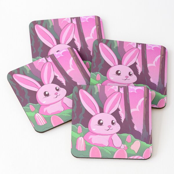 Item preview, cute pink rabbit designed and sold by KamilGrab.