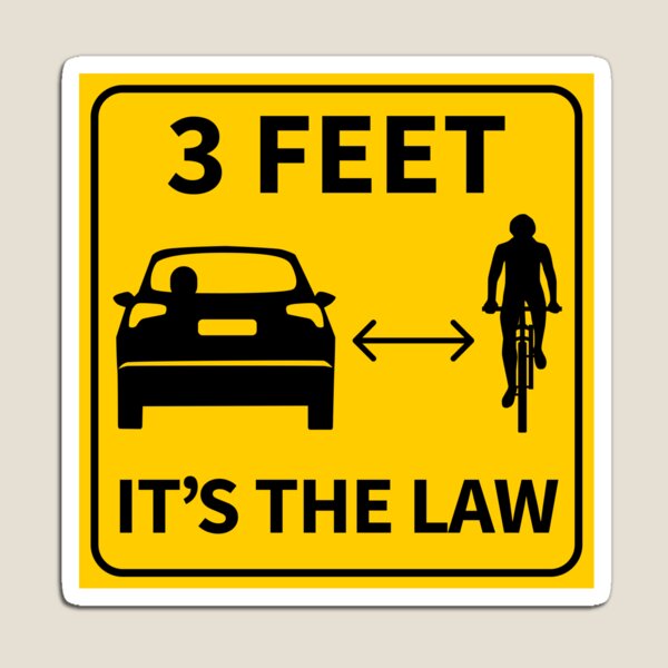 Item preview, Bike Safety - 3 Feet - It's the law designed and sold by sneakawaystudio.