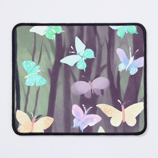 Item preview, Forest butterflies, pastel tones, green, pink, yellow, lilac, orange designed and sold by NaturaFotos.