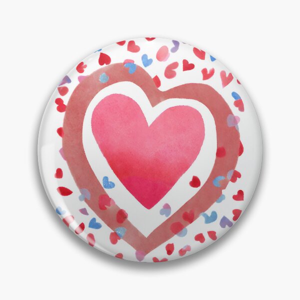 Item preview, Double Valentines Love Heart Mini Confetti Amor Watercolour  designed and sold by Kayley  |  QuintaDaColherArtes.