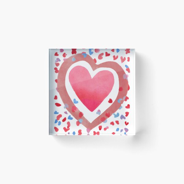 Item preview, Double Valentines Love Heart Mini Confetti Amor Watercolour  designed and sold by Kayley  |  QuintaDaColherArtes.