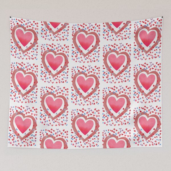 Item preview, Double Valentines Love Heart Mini Confetti Amor Watercolour  designed and sold by Kayley  |  QuintaDaColherArtes.