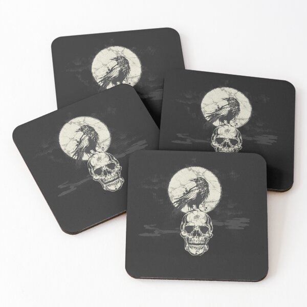 Item preview, Mystic Raven & Skull - Gothic Night designed and sold by Sir Meow Meow.