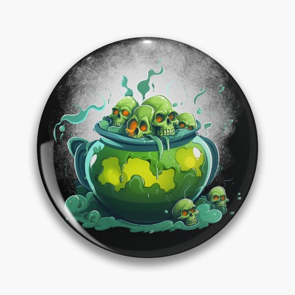 Item preview, Skulls in Cauldron designed and sold by CeeLeeGifts.