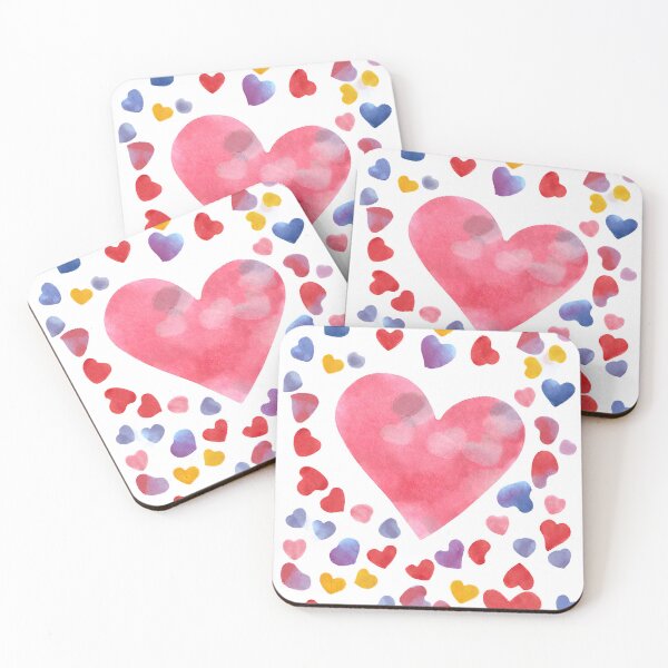 Item preview, Big Valentines Love Heart Mini Confetti Amor Watercolour  designed and sold by Kayley  |  QuintaDaColherArtes.