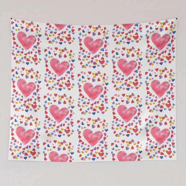 Item preview, Big Valentines Love Heart Mini Confetti Amor Watercolour  designed and sold by Kayley  |  QuintaDaColherArtes.