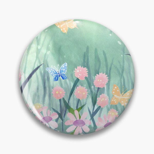 Item preview, Butterflies and forest flowers, pastel tones, green, pink, yellow, lilac, orange designed and sold by NaturaFotos.