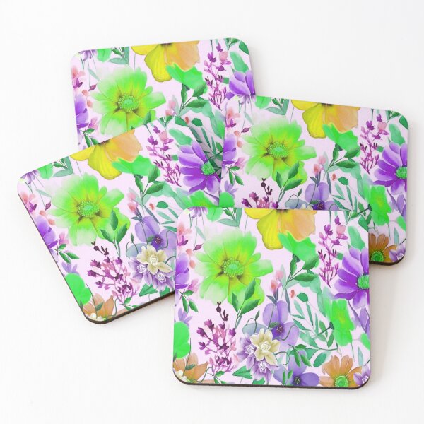 Item preview, Loving Springtime 2,  Bohemian design, Abstraction, bold colorful abstract playful design inspired by nature designed and sold by Adri Barnard.