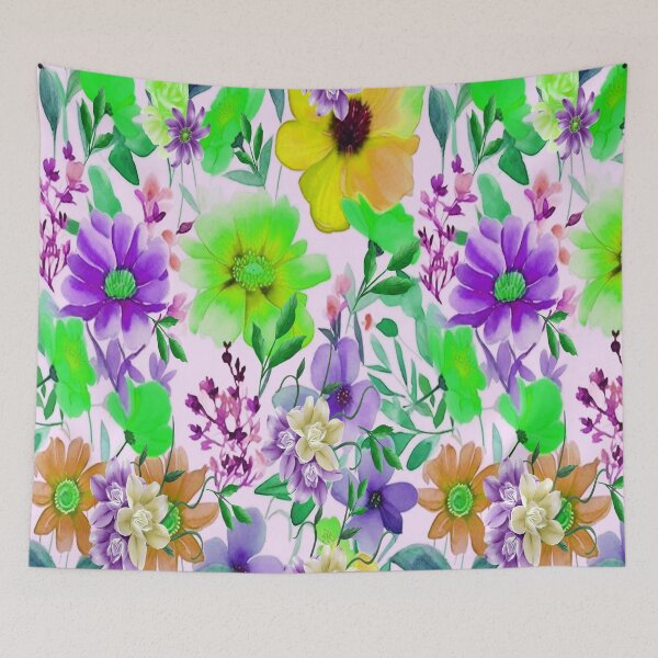 Item preview, Loving Springtime 2,  Bohemian design, Abstraction, bold colorful abstract playful design inspired by nature designed and sold by Adri Barnard.