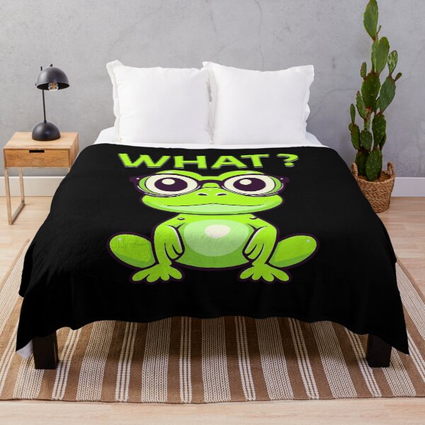 Item preview, Cute and funny Frog saying "What?" designed and sold by JoeStylistic.
