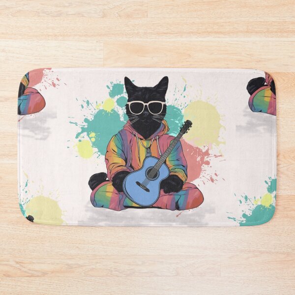 Item preview, The Chic Cat and Its Favorite Guitar designed and sold by ALITTLETOWN.