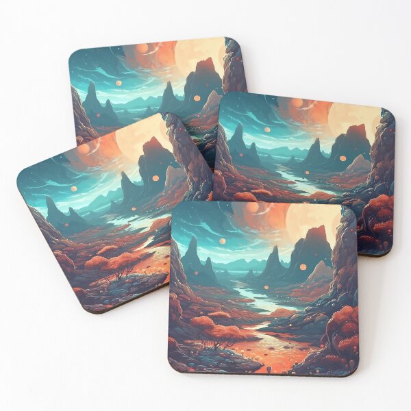 Item preview, Stunning Otherworldly Landscapes: Planetary Nature Art Print designed and sold by GiveMeMood.