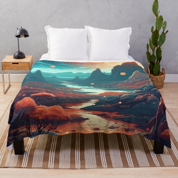 Item preview, Stunning Otherworldly Landscapes: Planetary Nature Art Print designed and sold by GiveMeMood.