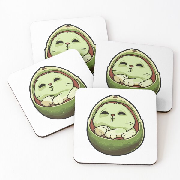 Item preview, Galactic Avocato Adventure: Kitty & Space Avocado - Trendy Fantastic Avogato Universe Art designed and sold by VeggiPower.