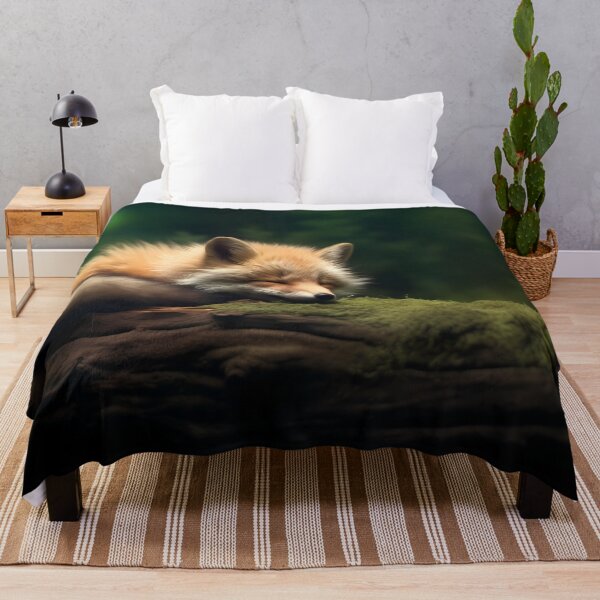 Item preview, Cute adorable sleeping fox baby or child animal in the woods designed and sold by NBSStore.