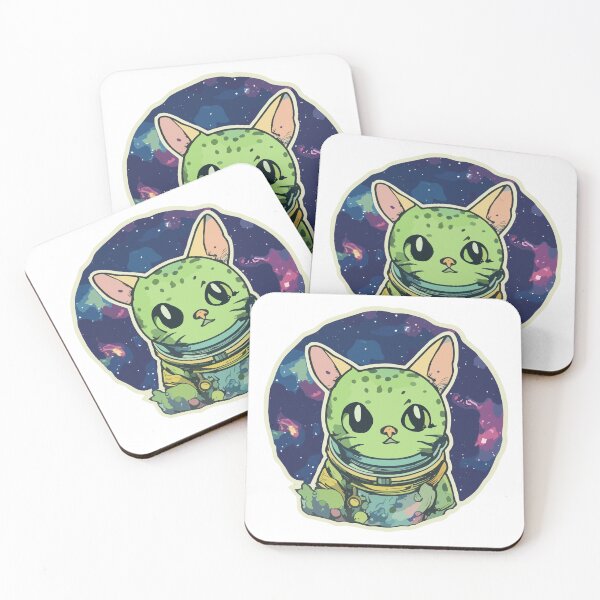 Item preview, Galactic Avocato Adventure: Kitty & Space Avocado - Trendy Fantastic Avogato Universe Art designed and sold by VeggiPower.
