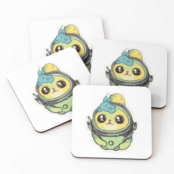 Item preview, Galactic Avocato Adventure: Kitty & Space Avocado - Trendy Fantastic Avogato Universe Art designed and sold by VeggiPower.