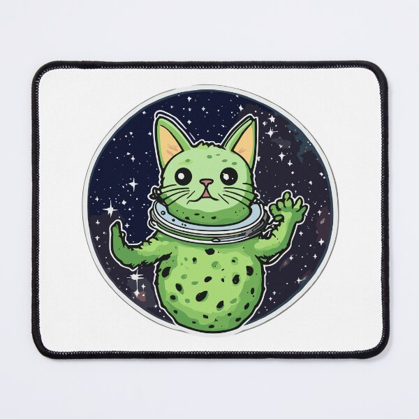 Item preview, Galactic Avocato Adventure: Kitty & Space Avocado - Trendy Fantastic Avogato Universe Art designed and sold by VeggiPower.