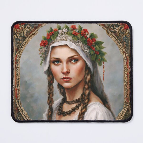 Item preview, Slavic Girl in Blossom Crown designed and sold by InnerGrow.