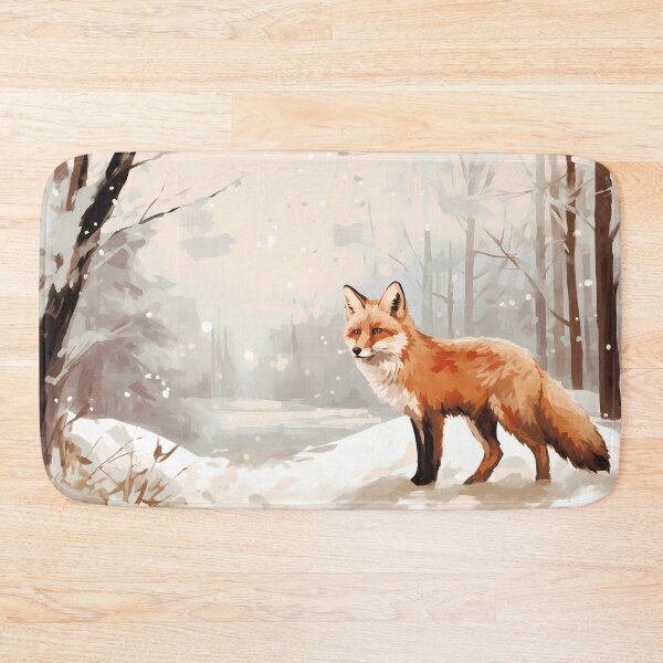 Item preview, Beautiful and adorable cute orange forest fox animal in snowy winter nature artwork designed and sold by NBSStore.