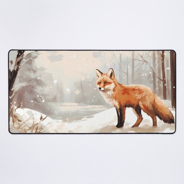 Item preview, Beautiful and adorable cute orange forest fox animal in snowy winter nature artwork designed and sold by NBSStore.