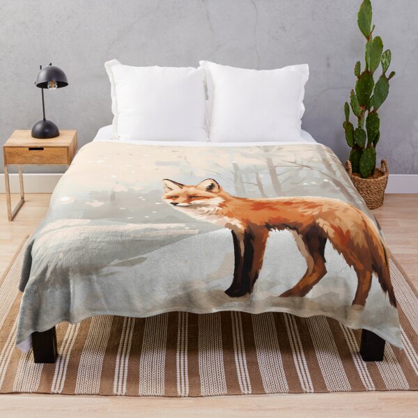 Item preview, Beautiful and adorable cute orange forest fox animal in snowy winter nature artwork designed and sold by NBSStore.