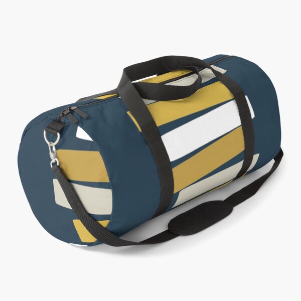 Item preview, Mid Century Modern Atomic Stacked Blocks Navy, Mustard designed and sold by trdstudio.
