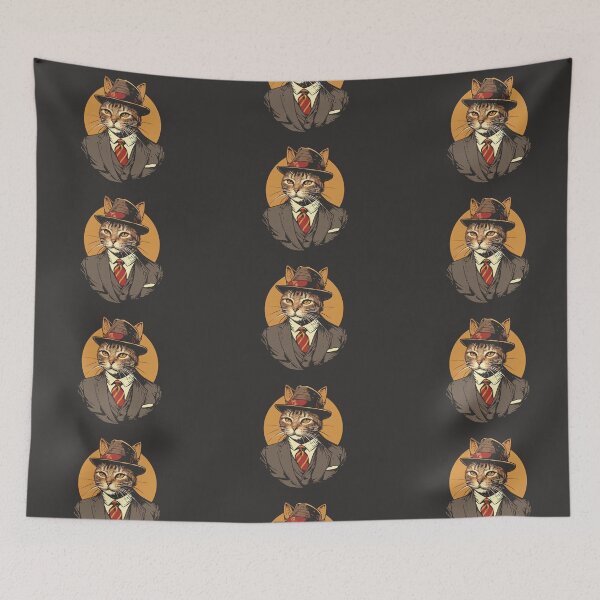 Item preview, Cute cat in a suit and hat designed and sold by randrdesign.