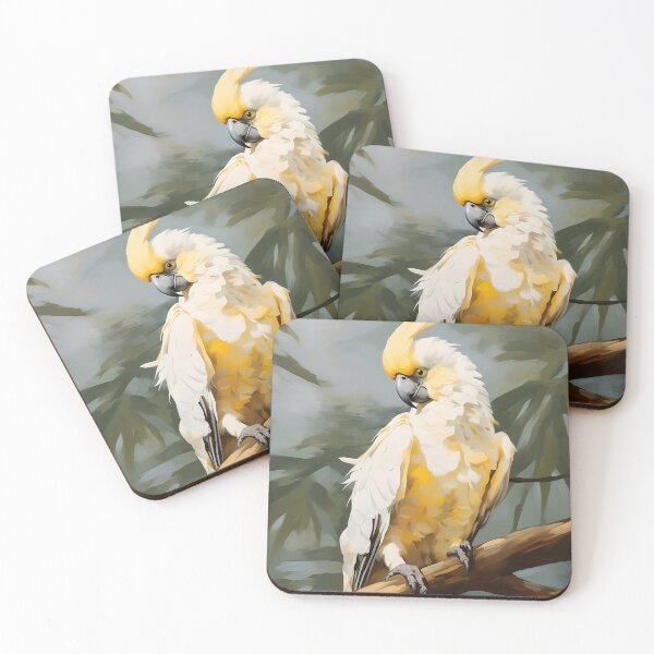 Item preview, Cute yellow tailed and white australian cockatoo or cockatiel bird lover or owner designed and sold by NBSStore.