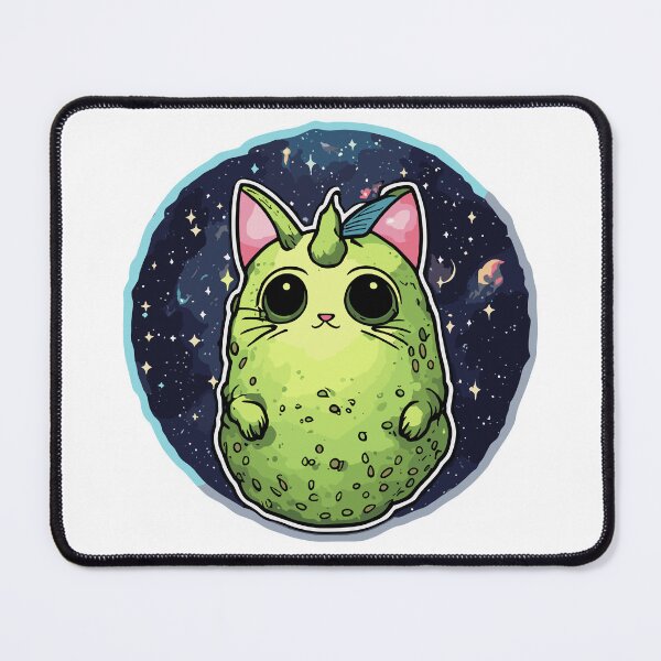 Item preview, Galactic Avocato Adventure: Kitty & Space Avocado - Trendy Fantastic Avogato Universe Art designed and sold by VeggiPower.