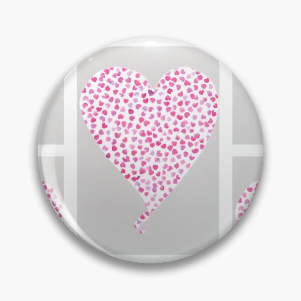 Item preview, Valentines Confetti Mini Love Heart on Grey Amor Watercolour  designed and sold by Kayley  |  QuintaDaColherArtes.