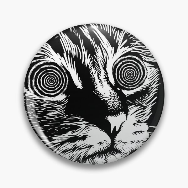 Item preview, Hypnotic Cat, Psychedelic Cat, Trippy Cat, Abstract Cat Portrait, Cosmic Horror,  Cat with Huge yes designed and sold by PrintShangri-La.