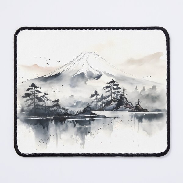 Item preview, Mount Fuji Sumi-e Style designed and sold by Sakashi-Canvas.