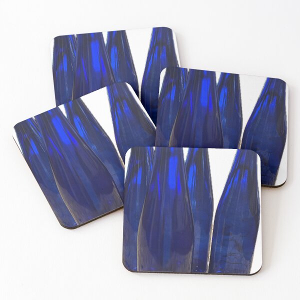Item preview, Blue wine bottles empty on white background designed and sold by Ideas-BYDESiGN.