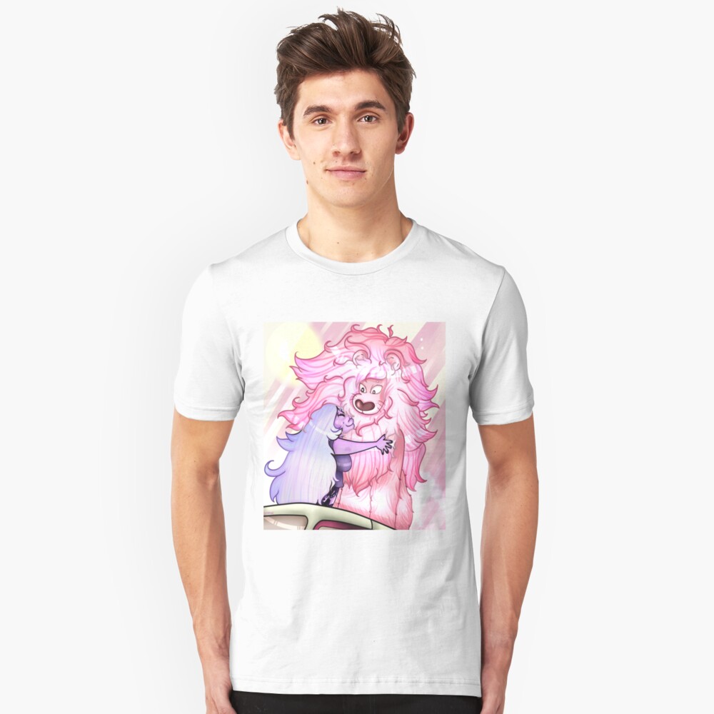 Amethyst Lion Cuddles Slim Fit T-Shirt