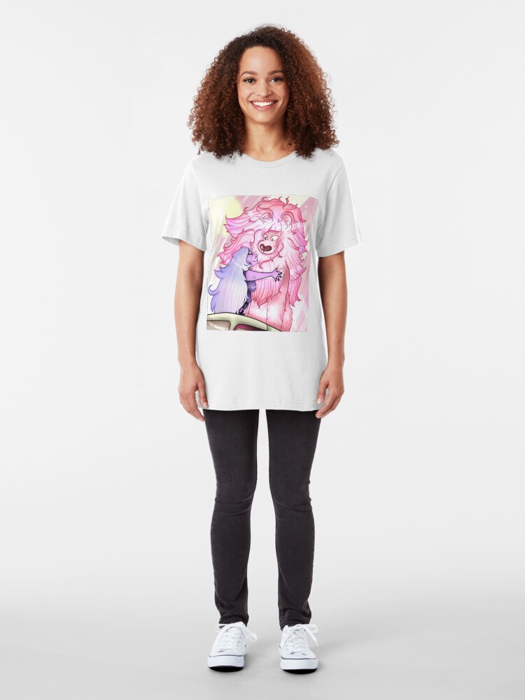 Alternate view of Amethyst Lion Cuddles Slim Fit T-Shirt