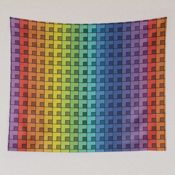 Item preview, Rainbow Geometric Squares designed and sold by MadeByGeeClowes.